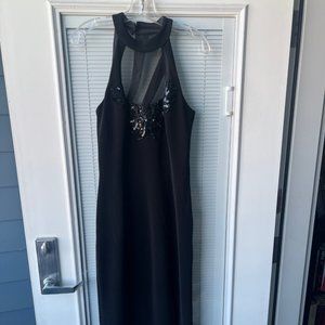 Long Black Halter/Sleeveless Dress